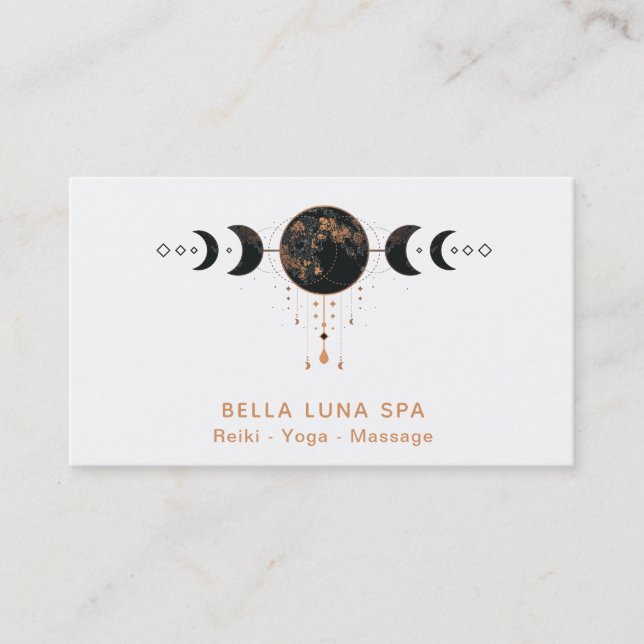 *~* Luna Cosmic Moon Universe Shaman Moons Business Card (Front)