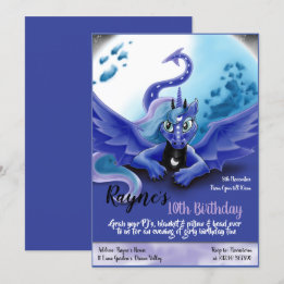 Luna Dragon Party Invitations