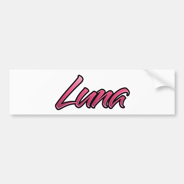 Luna faded pink Aufkleber Sticker (Front)