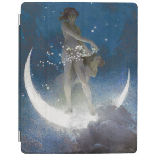 Luna Goddess at Night Scattering Stars iPad Cover
