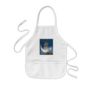 Luna Goddess at Night Scattering Stars Kids Apron