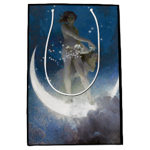Luna Goddess at Night Scattering Stars Medium Gift Bag