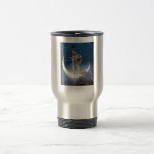 Luna Goddess at Night Scattering Stars Travel Mug