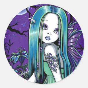 "Luna" Gothic Moon Lilly Fairy Art Stickers