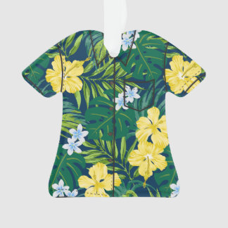 Luna Hibiscus Garden Hawaiian Aloha Shirt- Navy Ornament