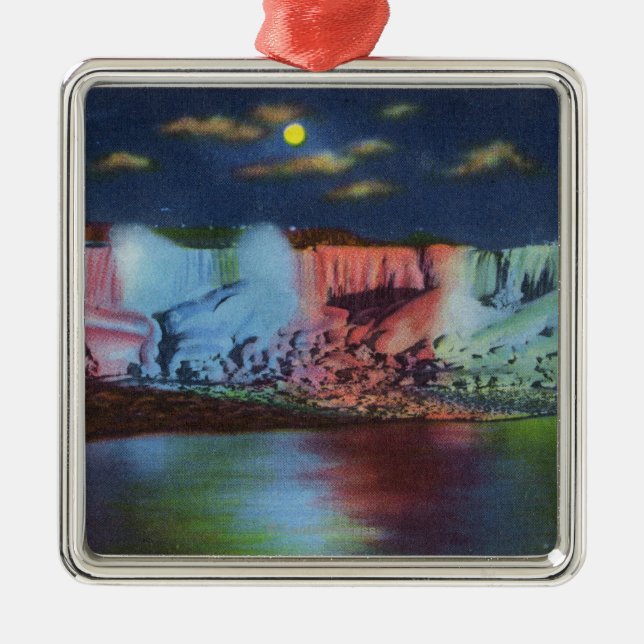 Luna Island Night View of New Rainbow Bridge Metal Tree Decoration (Front)
