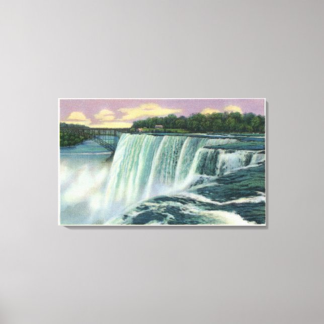 Luna Island View of American Falls Canvas Print (Front)