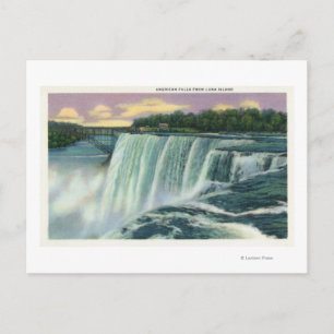 Luna Island View of American Falls Postcard