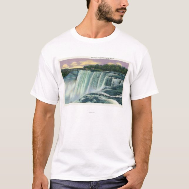 Luna Island View of American Falls T-Shirt (Front)