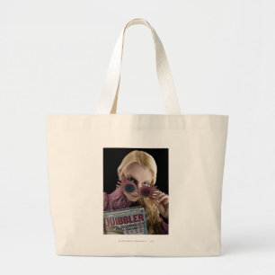 Luna Lovegood Peeks Over Glasses Large Tote Bag