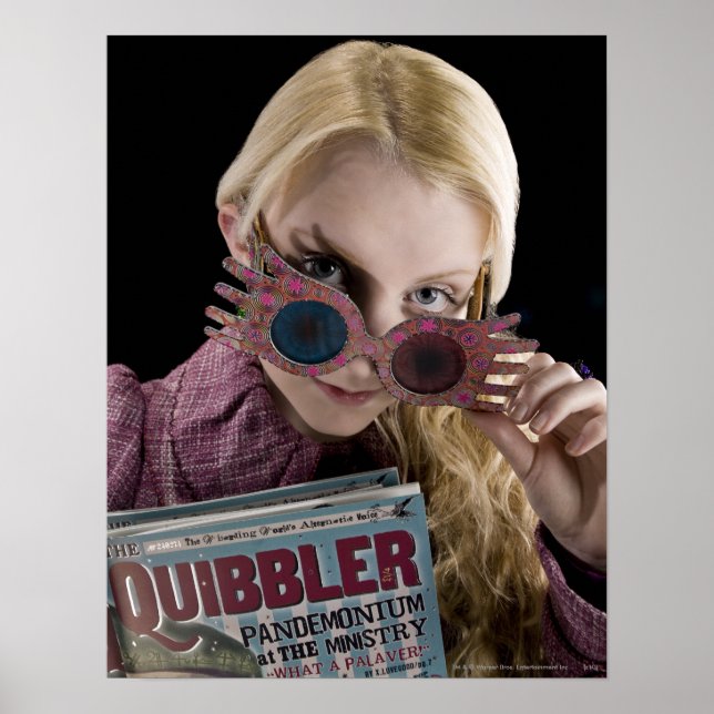 Luna Lovegood Peeks Over Glasses Poster (Front)