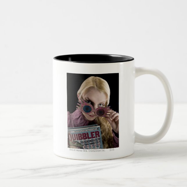 Luna Lovegood Peeks Over Glasses Two-Tone Coffee Mug (Right)