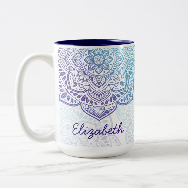 Luna Mandala 15 oz. Personalized Mug (Left)