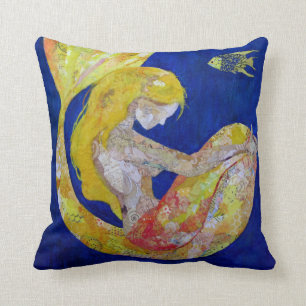 Luna - mermaid collage cushion