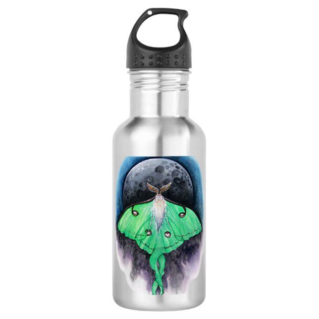 Luna Moon Moth 710 Ml Water Bottle (Front)