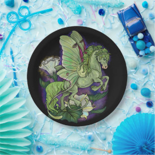 Luna Moonduster Moth Fairy Horse Paper Plates