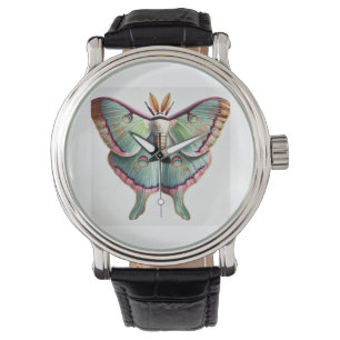 Luna Moth 200624IREF217 - Watercolor Watch