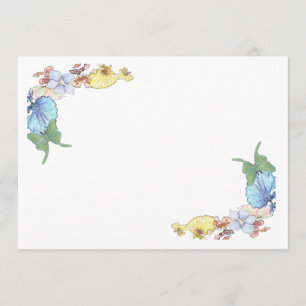 Luna Moth and Orchids 5 x 7 Wedding Invitation