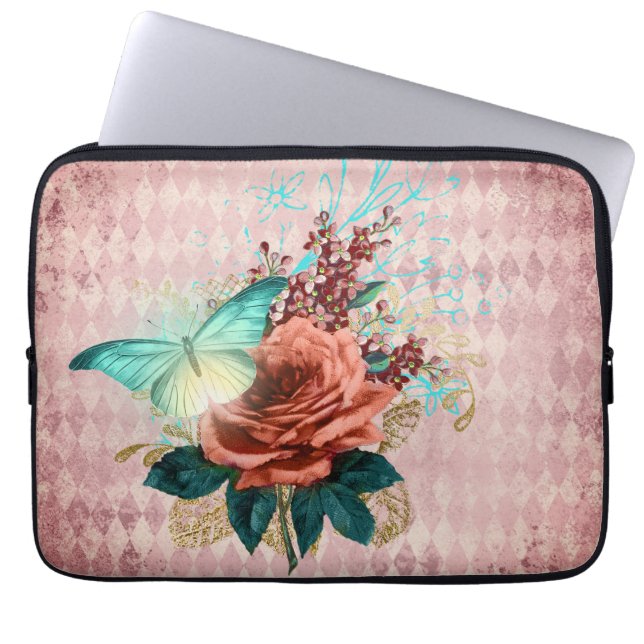 Luna Moth Bouquet Laptop Sleeve (Front)