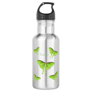 Luna Moth cartoon illustration  532 Ml Water Bottle