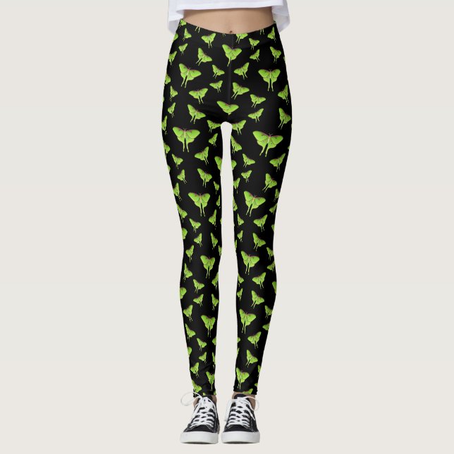 Luna Moth cartoon illustration  Leggings (Front)