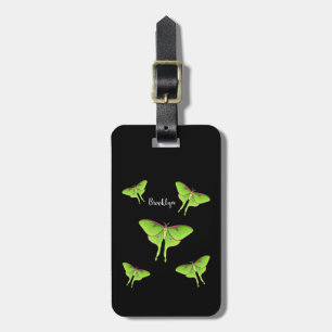 Luna Moth cartoon illustration Luggage Tag