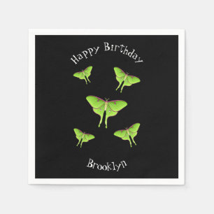 Luna Moth cartoon illustration   Napkin