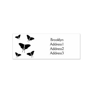 Luna Moth cartoon illustration Rubber Stamp