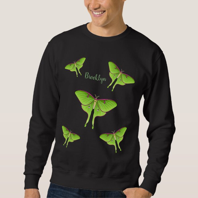 Luna Moth cartoon illustration  Sweatshirt (Front)
