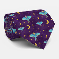 Luna Moth Celestial Moons & Stars Purple