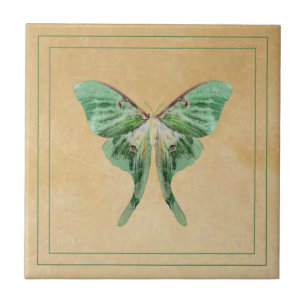 Luna Moth Ceramic Art Tile