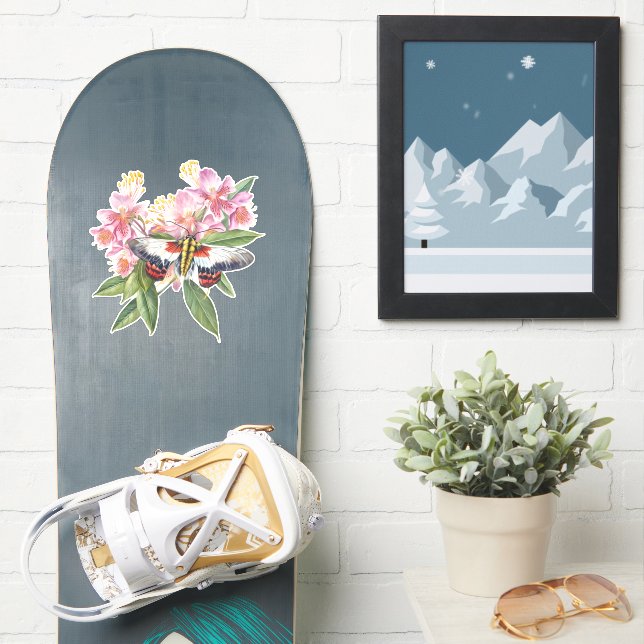 luna moth, cottagecore (Snowboard)