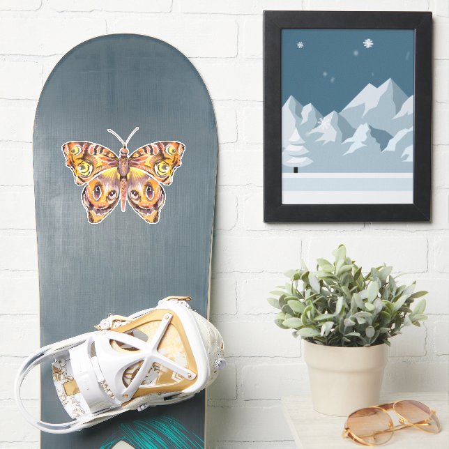 luna moth, cottagecore (Snowboard)