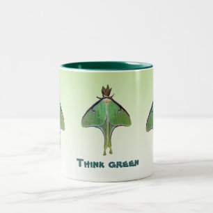 Luna Moth Earth Day Two-Tone Coffee Mug