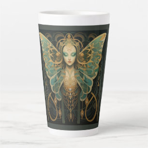 Luna moth goddess latte mug