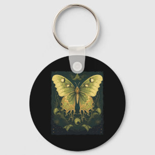 Luna Moth Halloween Key Ring