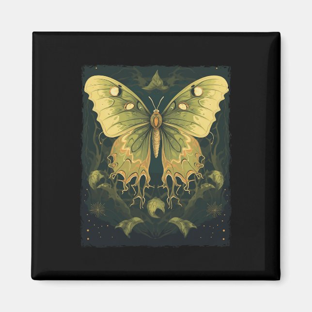 Luna Moth Halloween  Magnet (Front)