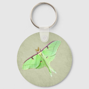 Luna Moth Keychain