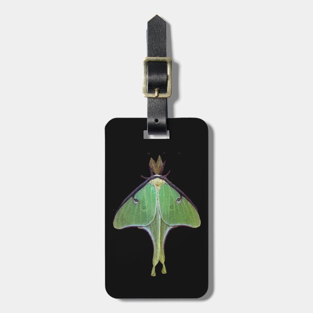 Luna Moth Luggage Tag (Front Vertical)