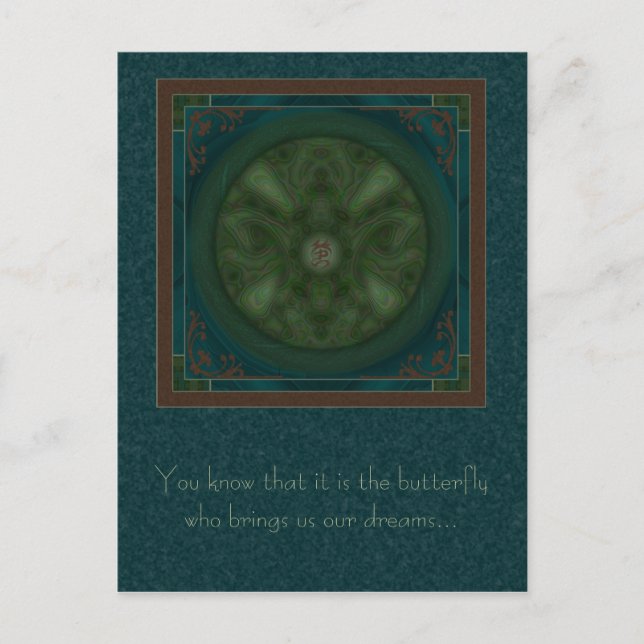 Luna Moth Mandala Postcard (Front)