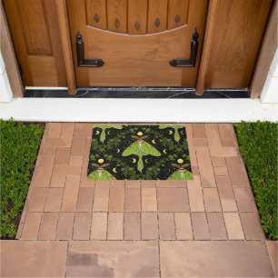 Luna moth, moon phases and ivy damask 2 doormat