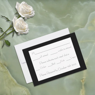 Luna Moth Moon Phases RSVP Card