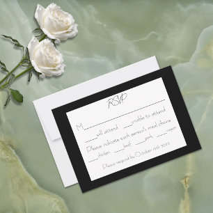 Luna Moth Moon Phases RSVP Card