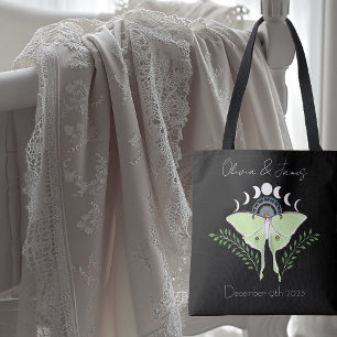 Luna Moth Moon Phases Tote Bag