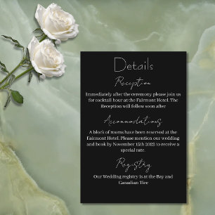 Luna Moth Moon Phases Wedding Enclosure Card
