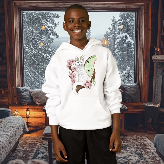 Luna Moth Moon White Cat Green (Creator Uploaded)