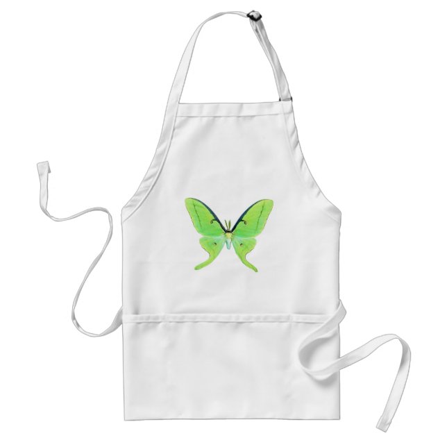 Luna moth on a pale green background standard apron (Front)