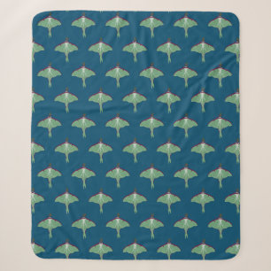 Luna Moth Sherpa Blanket
