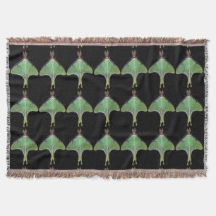 Luna Moth Throw Blanket