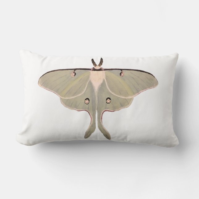 Luna Moth Throw Pillow (Front)